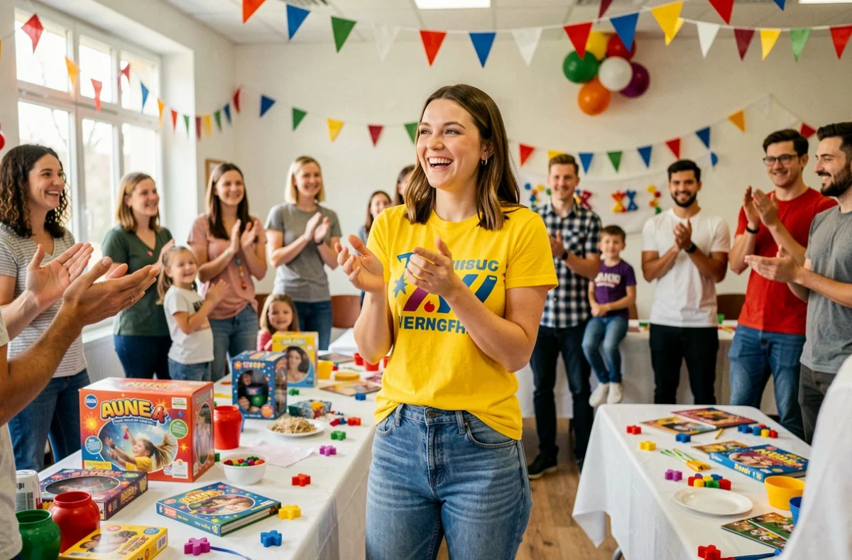 Animatrice Ell'Animation en action lors d'une fête anniversaire festive dans l'Aube