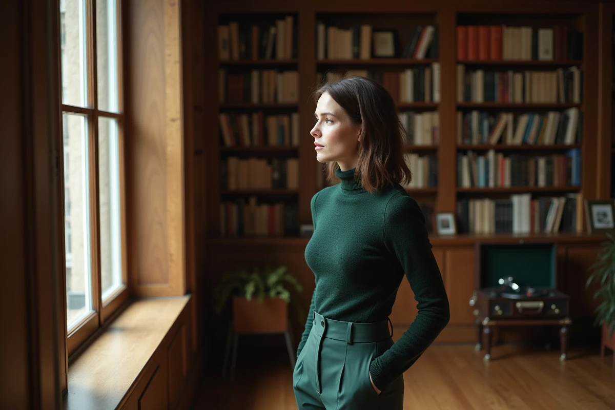 Natacha Gainsbourg dans un salon cosy et &eacute;l&eacute;gant